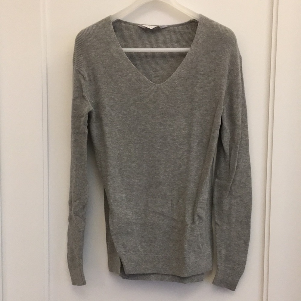 Everlane Cotton V Neck Knit Sweater